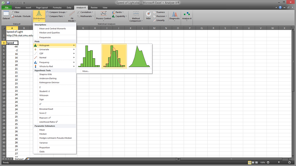 Analyse-it for Microsoft Excel video 