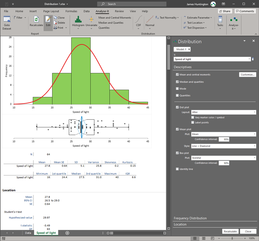 running statistical analysis in excel